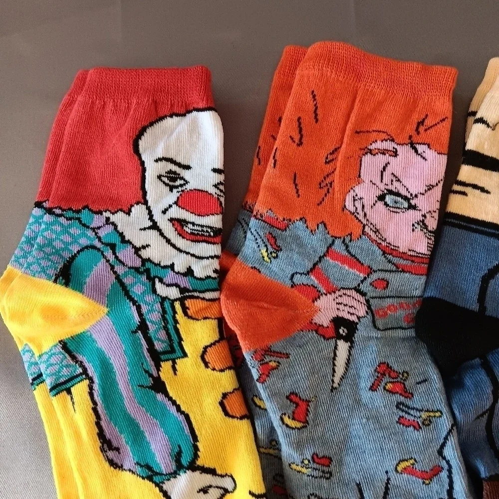 NWT Halloween Horror Movie Character Socks 5 Pairs Iconic Antagonistic Stars 5-9